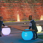 Light Ball Art Bench at Waterway Square