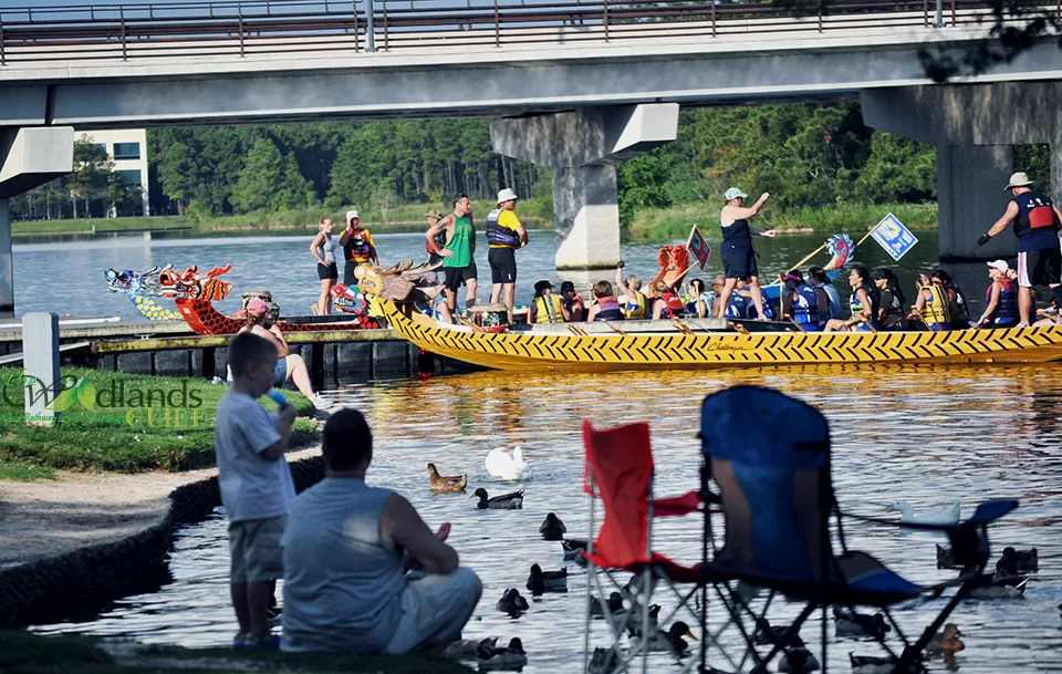 Dragon Boat Races on Lake Woodlands