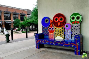 Family Art Bench at The Woodlands Mall
