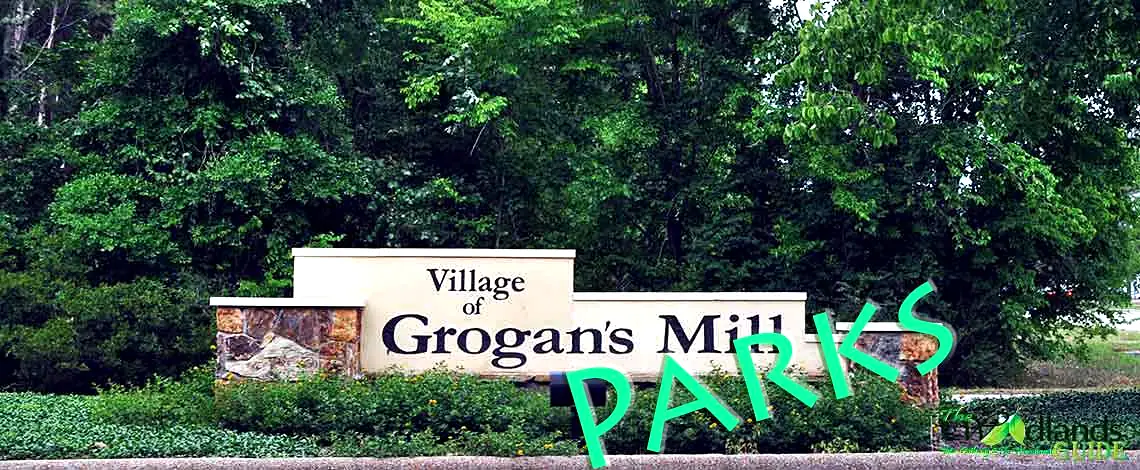 Grogan's Mill Parks sign, Village of Grogan's Mill, The Woodlands TX