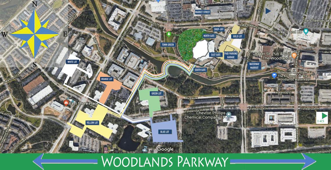 Woodlands Pavilion Free Parking Areas