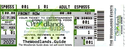 The Woodlands Pavilion ticket stub