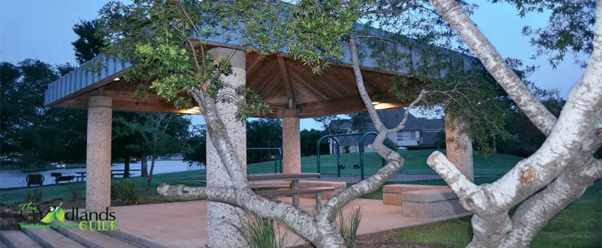 The Cove Park The Woodlands Panther Creek Village Lakeside pavilion at The Cove Park, Village of Panther Creek