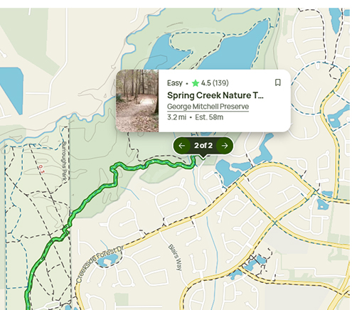 Spring Creek Greenway West Trail Map 2